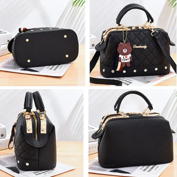 Nouveau sac à bandoulière femme grande capacité sac à main pour femmes sac à bandoulière motif litchi sac seau Portable dames sacs de messager – Image 4