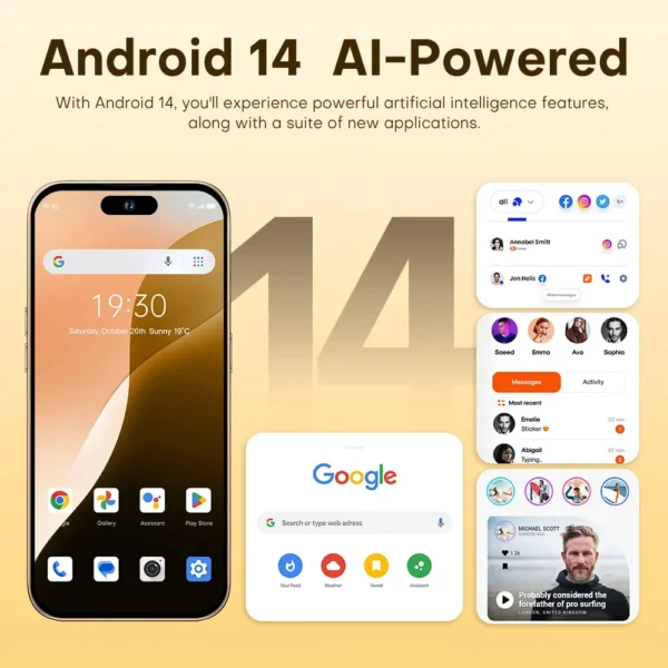 2025 Original 22G + 2TB Smartphone 7.3 pouces étui pour I16 ProMax plein écran 4G 5G téléphone portable 8000mAh téléphones mobiles Version mondiale – Image 2