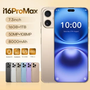 2025 Original 22G + 2TB Smartphone 7.3 pouces étui pour I16 ProMax plein écran 4G 5G téléphone portable 8000mAh téléphones mobiles Version mondiale