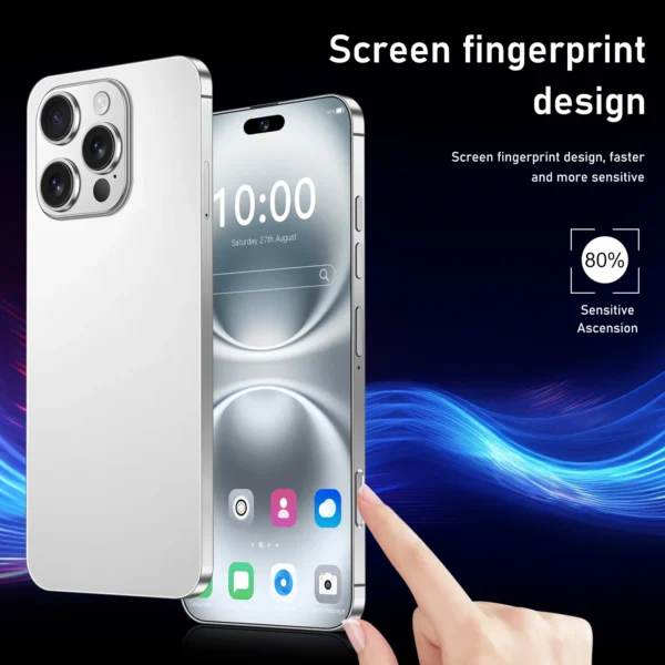 2025 haute qualité pour i16 Pro Max 7.3 pouces LCD Smartphone écran tactile AMOLED panneau d'affichage téléphones mobiles dynamiques – Image 4
