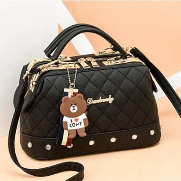 Nouveau sac à bandoulière femme grande capacité sac à main pour femmes sac à bandoulière motif litchi sac seau Portable dames sacs de messager – Image 3